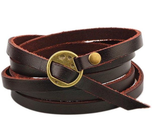 Herren Lederarmband Retro bylotrend