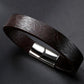 Herren Lederarmband Schwarz 11 bylotrend