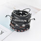 Herren Lederarmband Schwarz 12 bylotrend