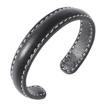 Herren Lederarmband Schwarz-Braun-Blau bylotrend
