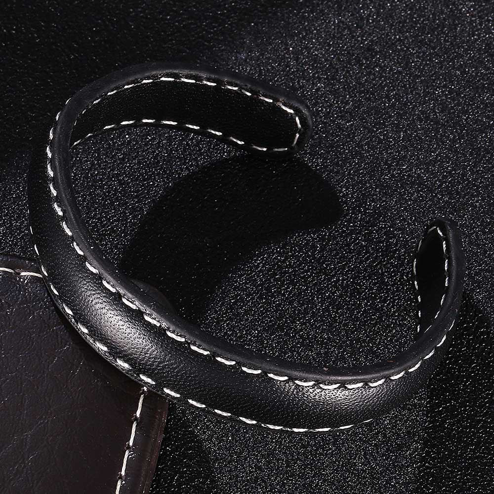 Herren Lederarmband Schwarz-Braun-Blau bylotrend
