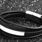 Herren Lederarmband Schwarz Multilayer bylotrend