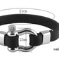 Herren Lederarmband Schwarz bylotrend
