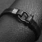 Herren Lederarmband Schwarz bylotrend