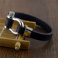 Herren Lederarmband Schwarz bylotrend