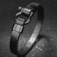 Herren Lederarmband Schwarz bylotrend