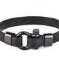 Herren Lederarmband Schwarz bylotrend