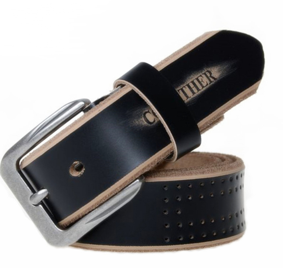 Herren Ledergürtel Braun-Schwarz-Kaffee bylotrend