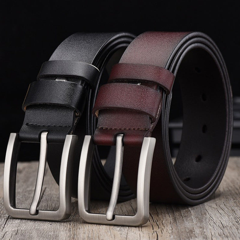 Herren Ledergürtel Braun-Schwarz bylotrend