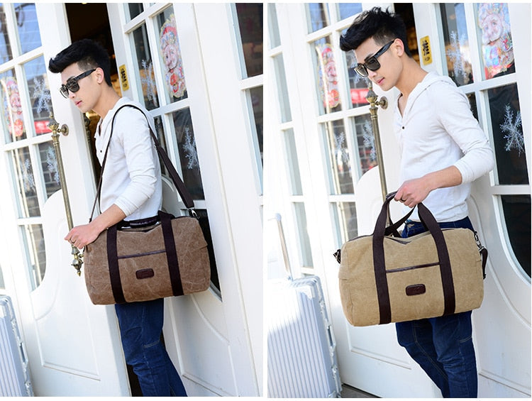 Herren Vintage  Canvas Handtasche -Hochwertige Reisetasche Große Kapazität bylotrend