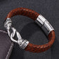 Herren Vintage Lederarmband Handgewebtes Mode bylotrend
