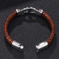 Herren Vintage Lederarmband Handgewebtes Mode bylotrend