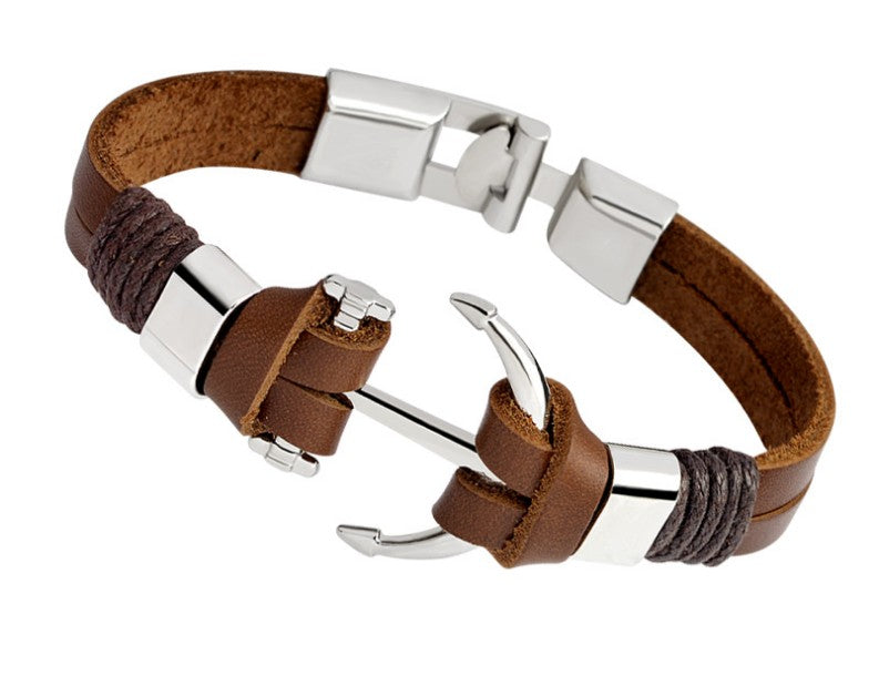 Herren lederarmband Handgestickt bylotrend