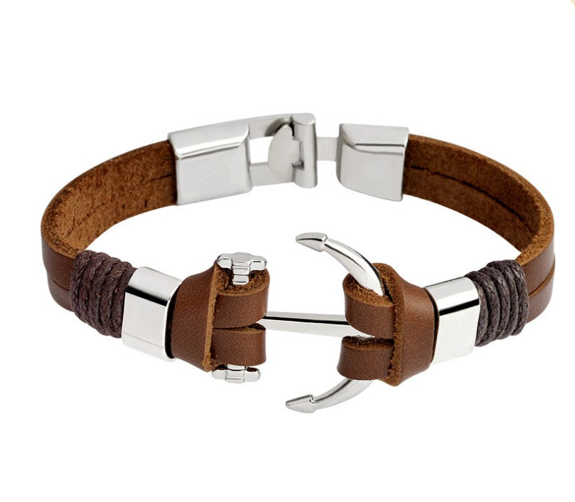 Herren lederarmband Handgestickt bylotrend