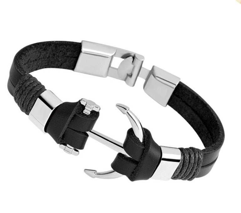 Herren lederarmband Handgestickt bylotrend