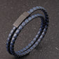 Herren schlichtes Lederarmband in Braun und Schwarz bylotrend