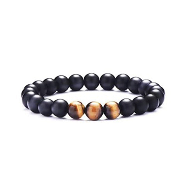 Herrenarmband Tigerauge Stein Vulkanstein Armband bylotrend