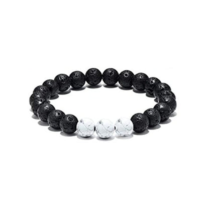 Herrenarmband Tigerauge Stein Vulkanstein Armband bylotrend