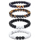 Herrenarmband Tigerauge Stein Vulkanstein Armband bylotrend