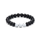 Herrenarmband Tigerauge Stein Vulkanstein Armband bylotrend