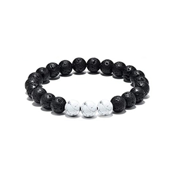 Herrenarmband Tigerauge Stein Vulkanstein Armband bylotrend
