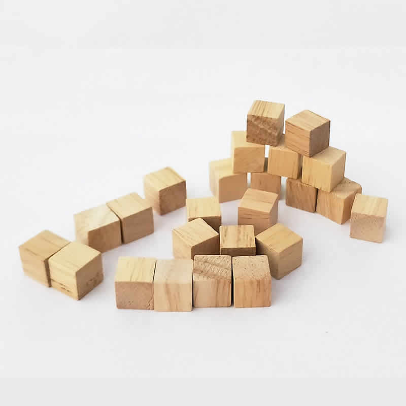 Holzwürfel für Kinder, Babyparty, Basteln, Schnitzen, Künstlerbedarf, 100 Stück bylotrend