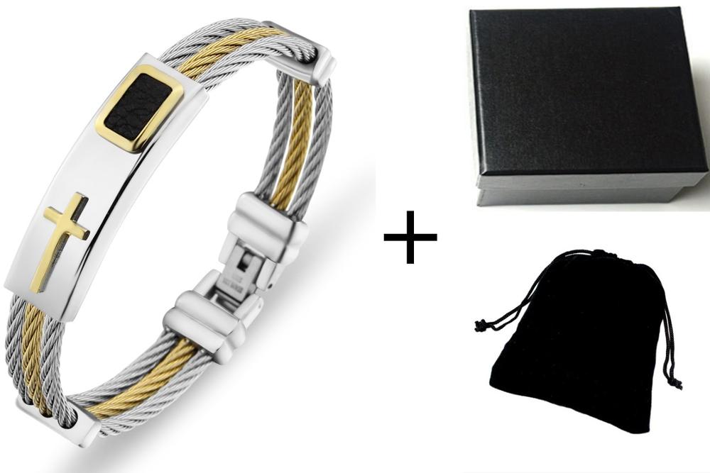 Kreuz Armband Herren Silber bylotrend