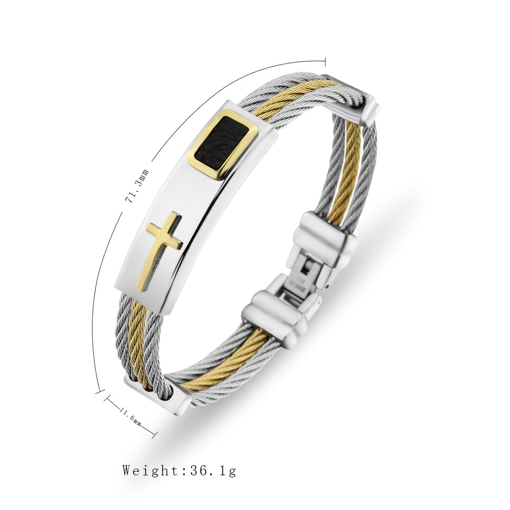 Kreuz Armband Herren Silber bylotrend