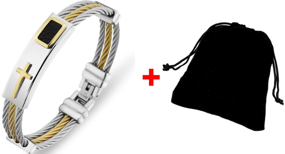 Kreuz Armband Herren Silber bylotrend