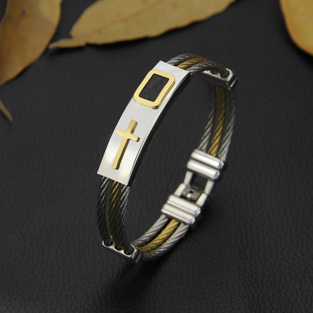 Kreuz Armband Herren Silber bylotrend