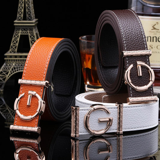 Ladies luxury belts cummerbunds for women G buckle Belt Genuine Leather belt Fashion genuine leather men belts buckle bylotrend