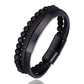 Lederarmband Herren Geflochten Schwarz bylotrend
