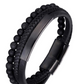 Lederarmband Herren Geflochten Schwarz bylotrend