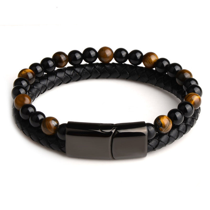 Lederarmband Tigerauge - Marnau Leder bylotrend