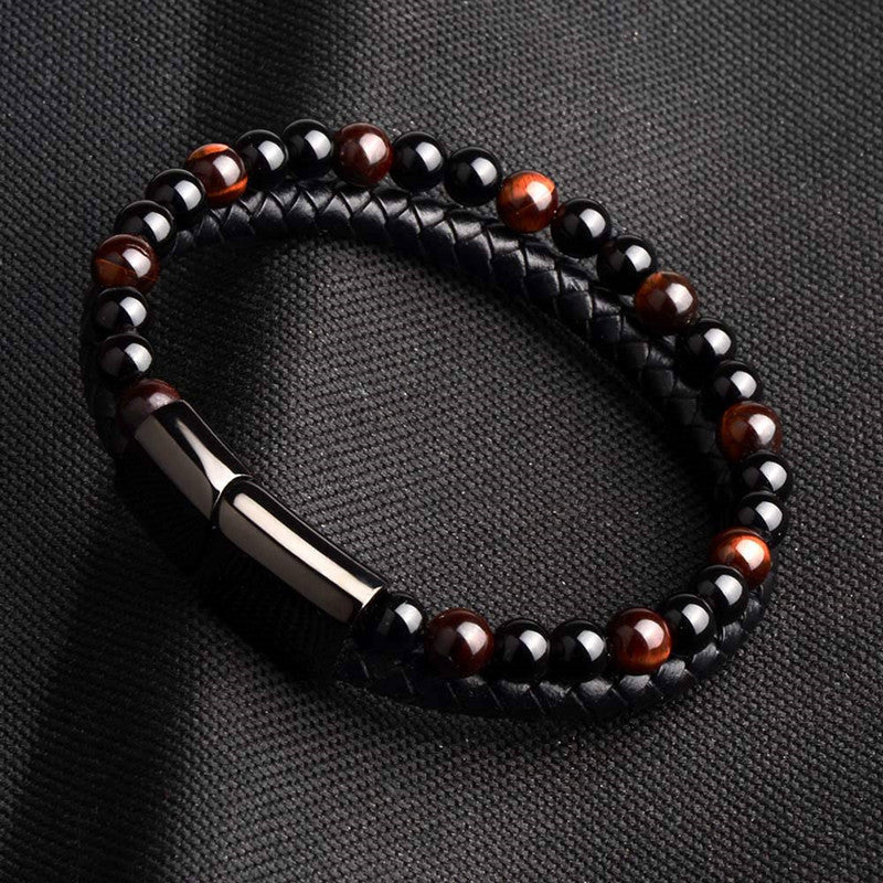 Lederarmband Tigerauge - Marnau Leder bylotrend