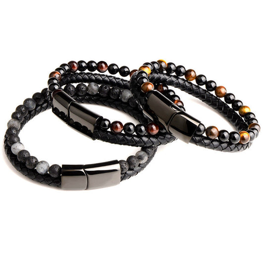 Lederarmband Tigerauge - Marnau Leder bylotrend