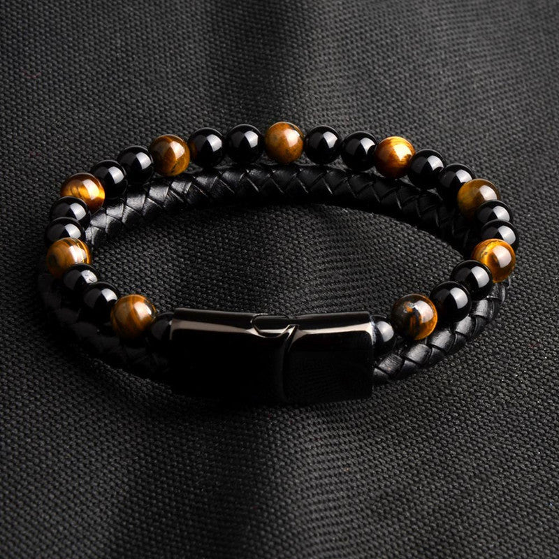 Lederarmband Tigerauge - Marnau Leder bylotrend