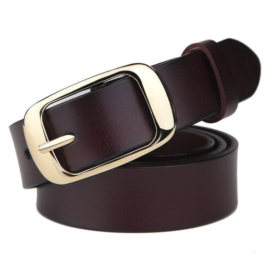 Ledergürtel Damen -Ladies Pin Buckle Belt bylotrend