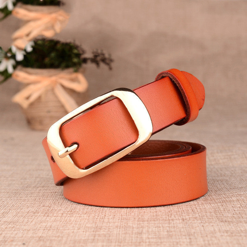 Ledergürtel Damen -Ladies Pin Buckle Belt bylotrend