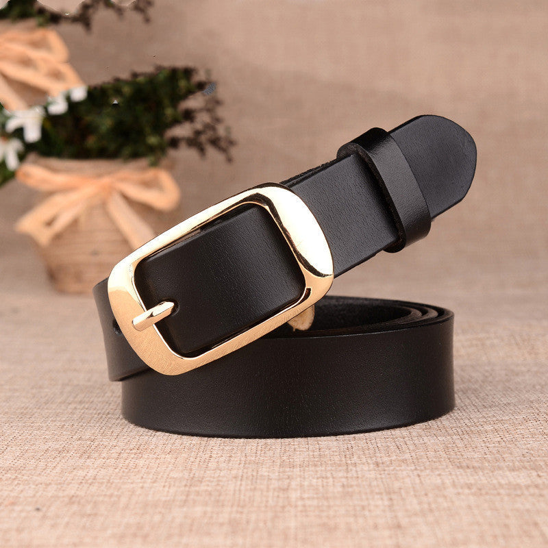 Ledergürtel Damen -Ladies Pin Buckle Belt bylotrend