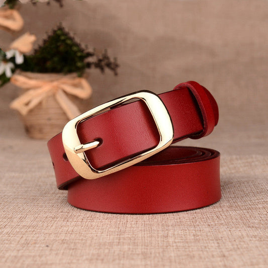 Ledergürtel Damen -Ladies Pin Buckle Belt bylotrend