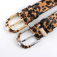 Ledergürtel mit Leopardenmuster für Damen bylotrend