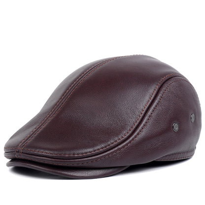 Ledermütze Herren Braun bylotrend