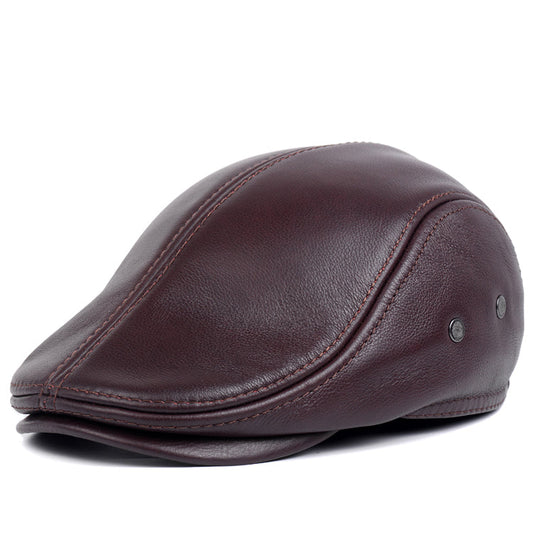 Ledermütze Herren Braun bylotrend