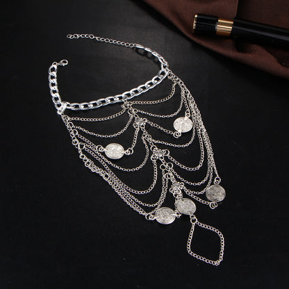 Mode Silberkette Barfuß Sandalen Fußkettchen Körperschmuck bylotrend