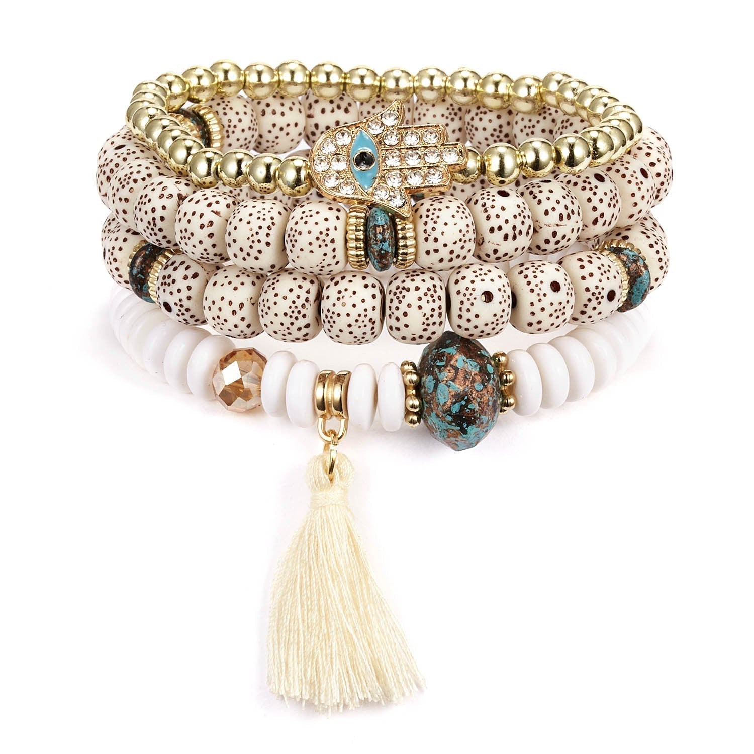 Perlen Armband Damen Naturstein bylotrend