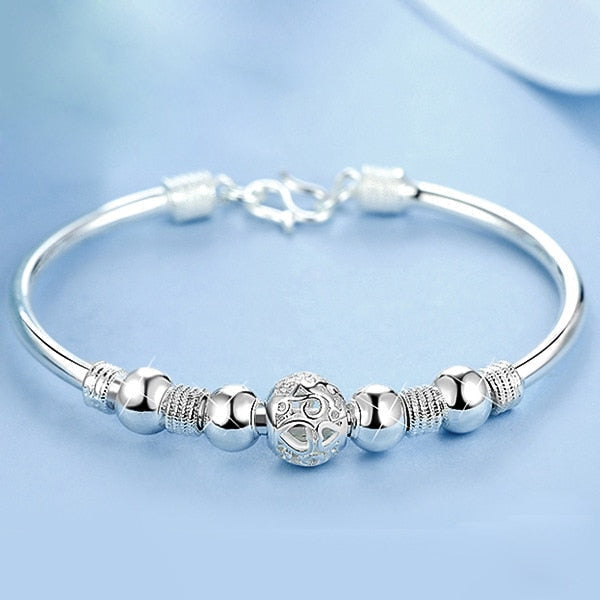 Perlen Armband Silber Damen bylotrend