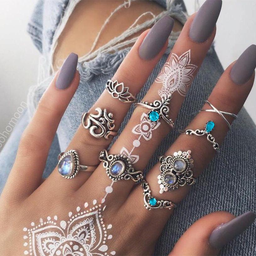 Ring Sets Damen verschiedene Größen bylotrend