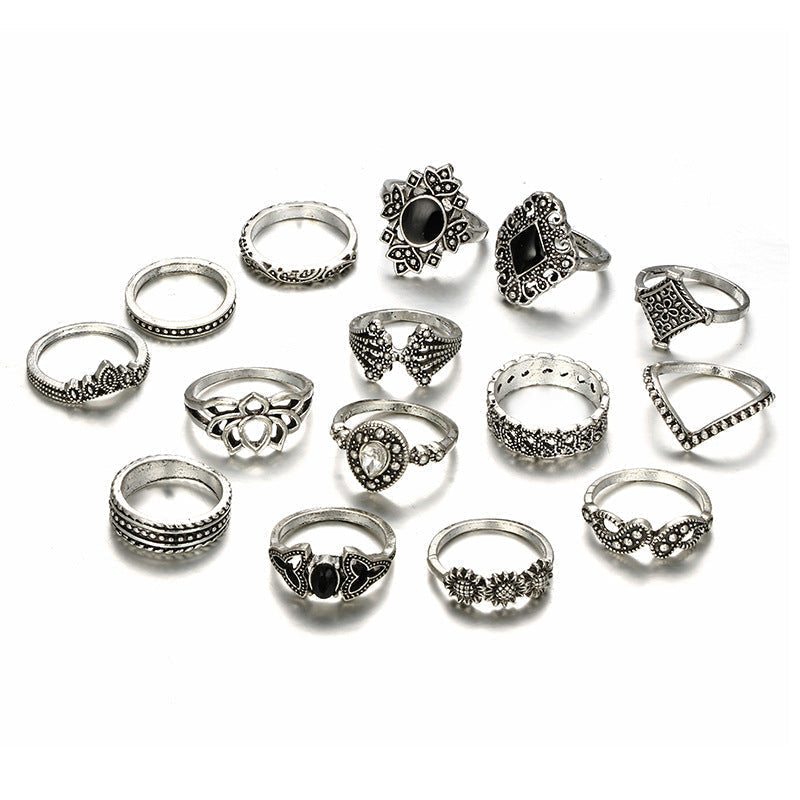 Ring Sets Damen verschiedene Größen bylotrend