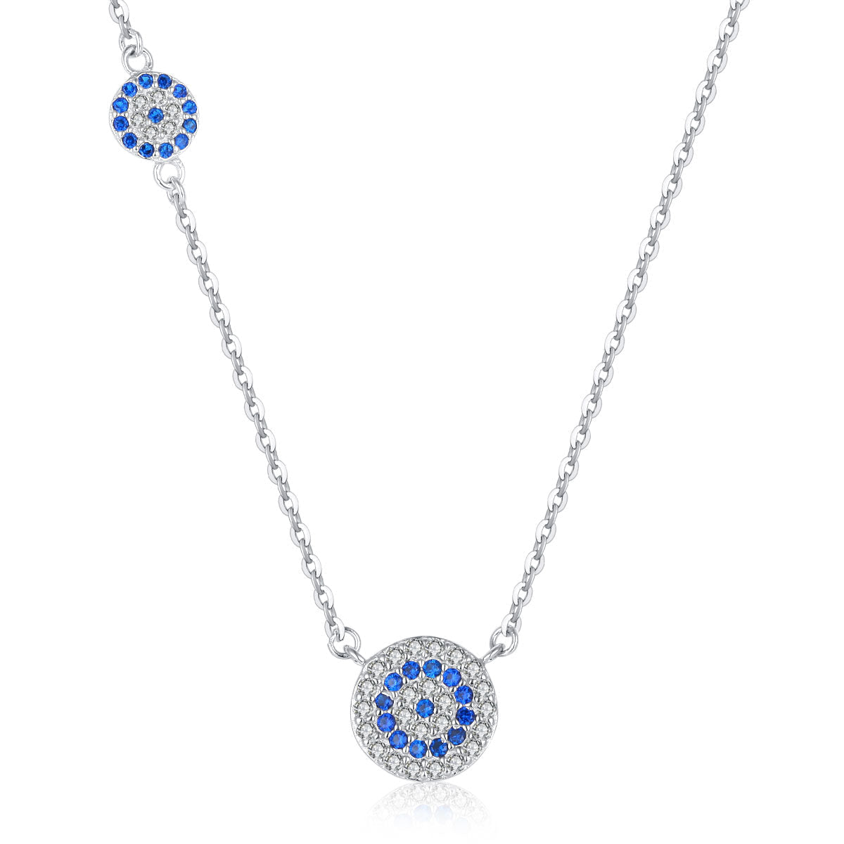 S925 Sterling Silber Blaue Auge  Halskette bylotrend
